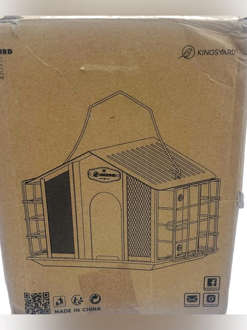 3 In 1 Outdoor Metal Bird Feeder Large Capacity Hanging Seed  Double Suet Feeder